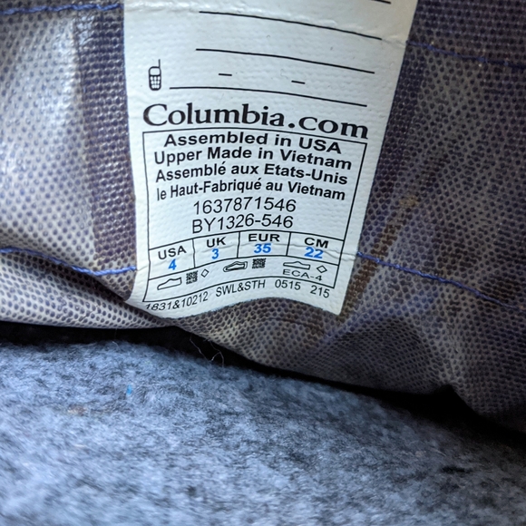 Columbia girls Powder Bug Plus II size 4 - Picture 7 of 9